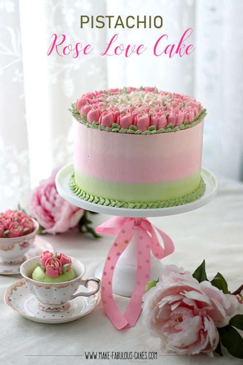 Pistachio-rose-cake