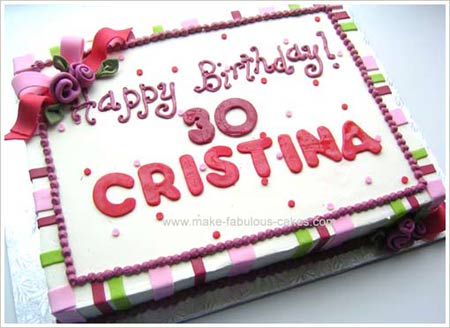 Olivia 30 Thirty Birthday Hand Writing Custom Name & Age Acrylic Cake –  XOXO Design