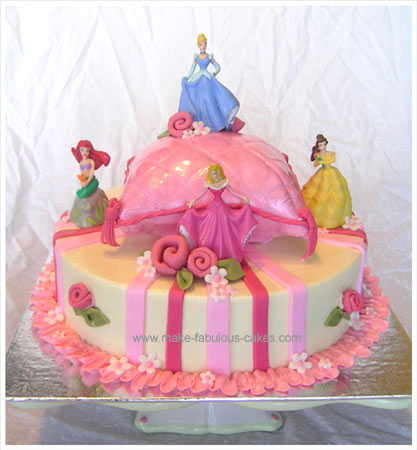 Make an Easy Disney Princess Birthday Cake Using Stickers (yes, stickers) -  Merriment Design