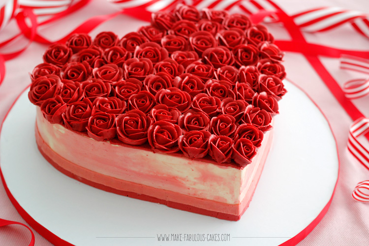 I Heart Rose Cake