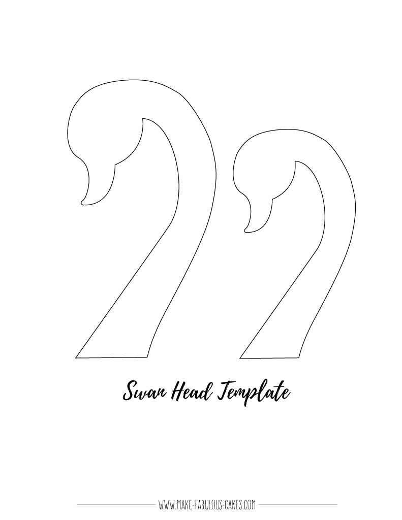 Swan Cake Template