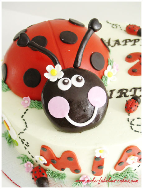 Ladybug cake | Chocolate mud ladybug on a berry cake with va… | Flickr