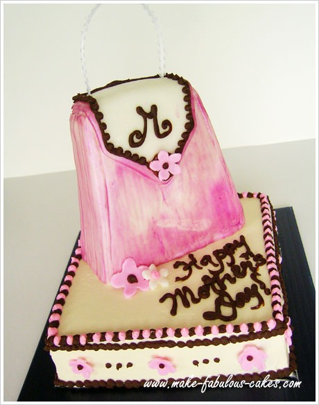 Pink Handbag Inspired Cake Fondant Mummy Stock Photo 1494844841