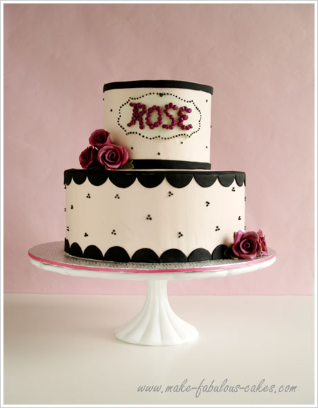 Pink Rose Layer Cake | We Take The Cake®