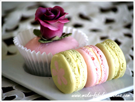Rose Cupcakes and Macarons