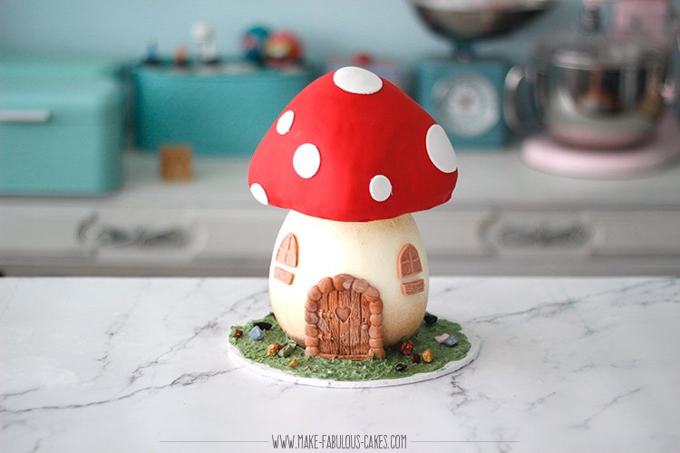 mushroom birthday cake